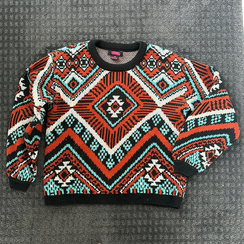 Western Print Sweater